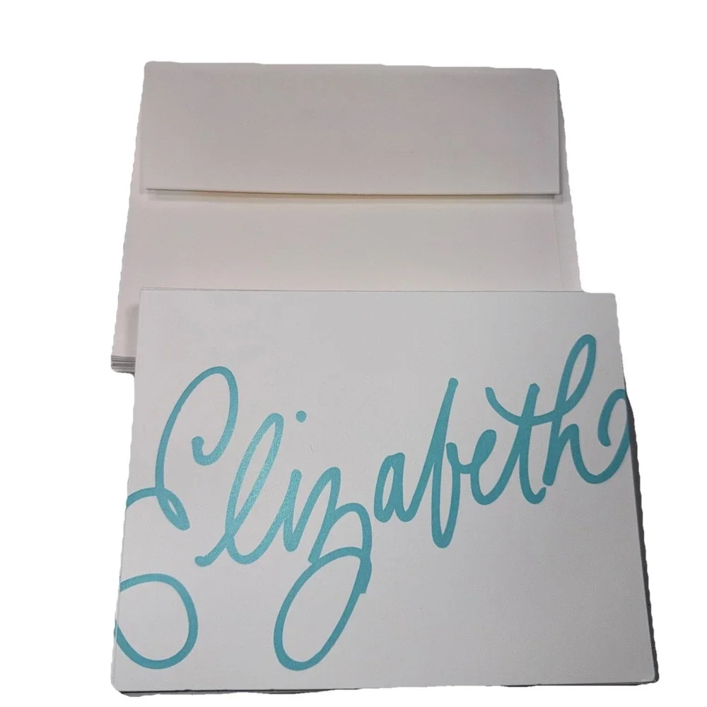 NEW ELIZABETH Stationary Set of 10 Greeting Blank Cards & Envelopes Gift Set